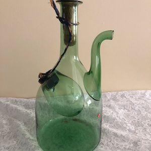 Vintage Vintage Hand Blown Wine Bottle with Ice Chamber
